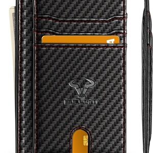 Black Wallet with Carbon Fiber Texture